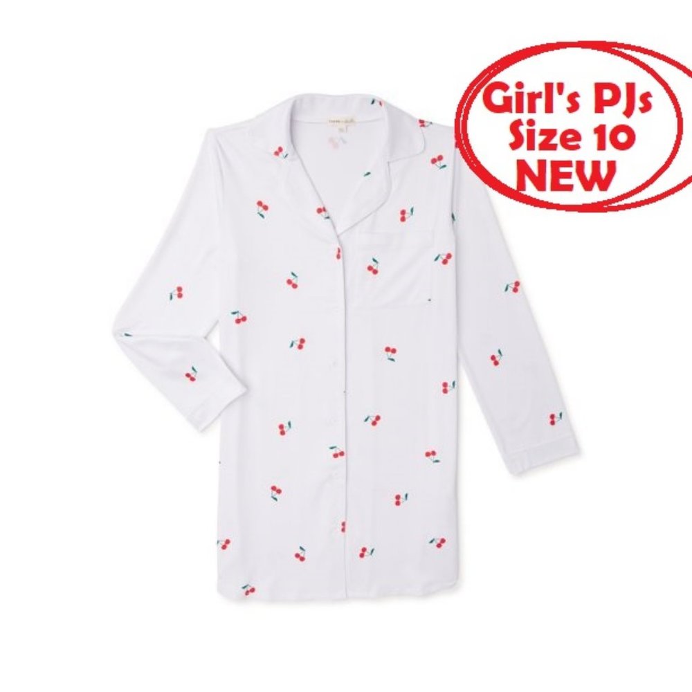 New Girl's Size Medium 10 Easter PJs Sleep Shirt Pajamas Slumber Party Gifts Sle